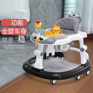 Baby walker, anti-O-legs, multi-function anti-rollover stroller, baby can ride on a walker, starter walker