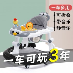 Baby walker, anti-O-legs, multi-function anti-rollover stroller, baby can ride on a walker, starter walker