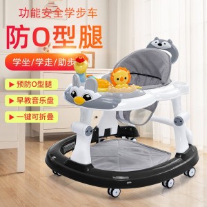 Baby walker, anti-O-legs, multi-function anti-rollover stroller, baby can ride on a walker, starter walker