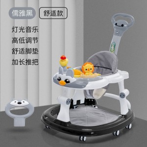 Baby walker, anti-O-legs, multi-function anti-rollover stroller, baby can ride on a walker, starter walker