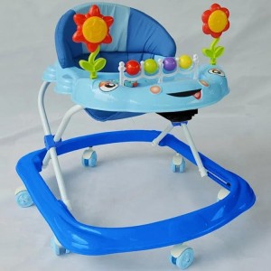 Baby walker, anti-O-leg, anti-rollover stroller, baby can ride on the walker square plate walker