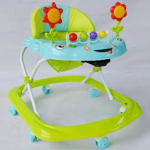Baby walker, anti-O-leg, anti-rollover stroller, baby can ride on the walker square plate walker