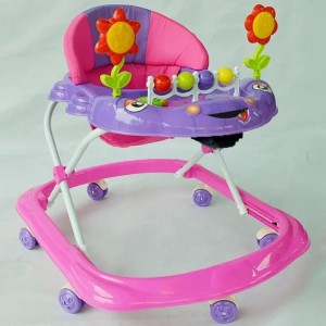 Baby walker, anti-O-leg, anti-rollover stroller, baby can ride on the walker square plate walker
