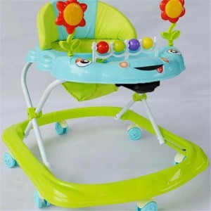 Baby walker, anti-O-leg, anti-rollover stroller, baby can ride on the walker square plate walker