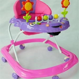Baby walker, anti-O-leg, anti-rollover stroller, baby can ride on the walker square plate walker