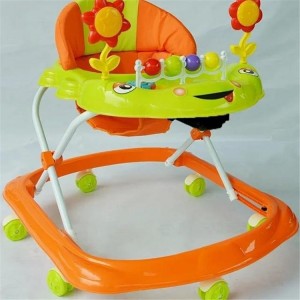 Baby walker, anti-O-leg, anti-rollover stroller, baby can ride on the walker square plate walker