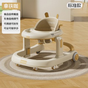 婴儿学步车防型腿防侧翻6-18个月宝宝音乐可坐可推助步学行车