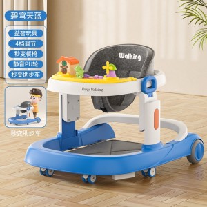 婴儿学步车防o型腿6-18个月宝宝儿童防侧翻音乐多种功能助步车