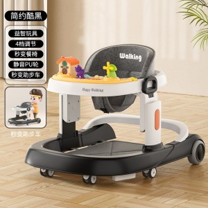 婴儿学步车防o型腿6-18个月宝宝儿童防侧翻音乐多种功能助步车