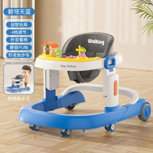 婴儿学步车防o型腿6-18个月宝宝儿童防侧翻音乐多种功能助步车