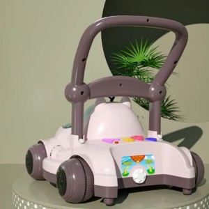 婴儿学步车3合1音乐卡通步行椅玩具音乐儿童学步车带轮子和座椅