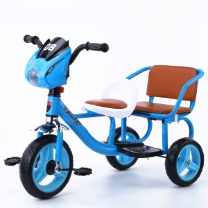 儿童三轮车脚蹬车自行车双人脚踏车男女孩通用可坐可骑童车玩具车