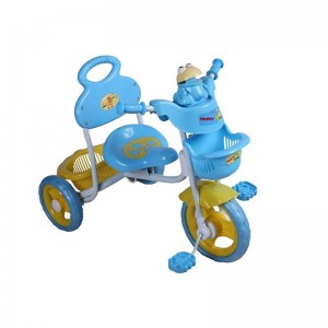 卡通风格彩色儿童自行车塑料儿童婴儿三轮车塑料三轮车