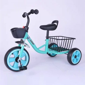 新款儿童三轮车小孩3-6岁童车可坐脚踏车幼儿园自行车带斗三轮车