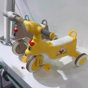 新款儿童三轮车脚踏车带推把 带灯光音乐 2-4岁男宝宝女孩玩具车