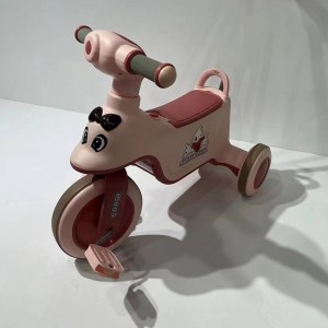 新款儿童三轮车脚踏车带推把 带灯光音乐 2-4岁男宝宝女孩玩具车