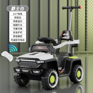 儿童电动车带护栏可推车两用四轮充电多种功能沙滩车可坐人玩具车