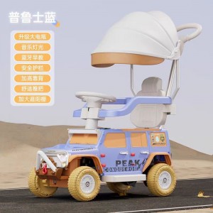 新款1-3大人可坐可骑滑四轮防侧翻可充电电动车儿童扭扭车溜溜车