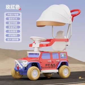 新款1-3大人可坐可骑滑四轮防侧翻可充电电动车儿童扭扭车溜溜车