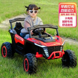儿童电动车可坐大人宝宝四轮车男女孩可遥控越野汽车双驱婴儿童车