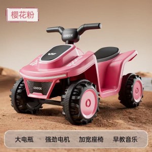 新款儿童电动沙滩车男女孩宝宝1-4岁灯光音乐可坐充电款出口