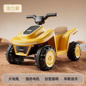 新款儿童电动沙滩车男女孩宝宝1-4岁灯光音乐可坐充电款出口