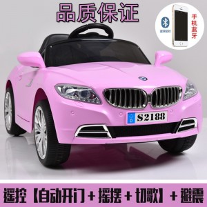 Children&#039;s electric car four-wheel drive off-road remote control car baby battery two-seater swing baby toy car