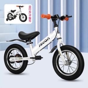 children&#039;s balance scooter 3-6-8 year old boys and girls bicycle 12 14 inch auxiliary wheel detachable scooter