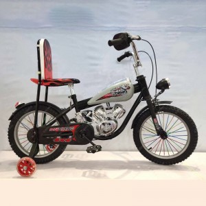 太子摩托车 儿童自行车 bike 铁轮 带灯 摩托款自行车 脚踏自行车