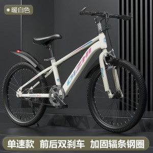 新款中大童山地自行车6-12岁中小学生单速变速碟刹20寸22男女单车