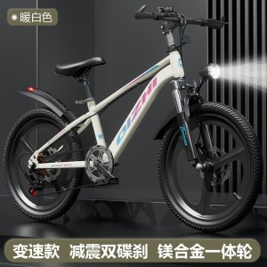 新款中大童山地自行车6-12岁中小学生单速变速碟刹20寸22男女单车