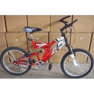 全悬挂山地自行车Mtb自行车盘式制动器年轻男孩采用合金换挡杆铝合金叉