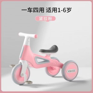 儿童三轮车脚踏车1一3-6岁平衡车宝宝小孩多种功能轻便可折叠自行车