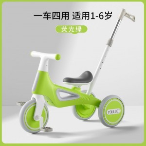儿童三轮车脚踏车1一3-6岁平衡车宝宝小孩多种功能轻便可折叠自行车