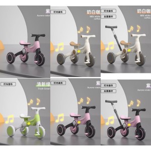 儿童三轮车1-3-6岁平衡车脚踏车可推小孩多种功能轻便可折叠滑步车