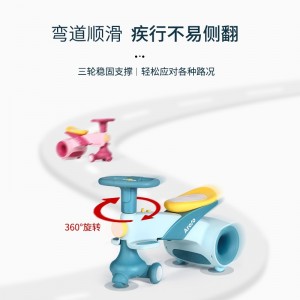 Children&#039;s scooter, anti-rollover, baby skating roller, universal wheel, 3-6 year old, Niu Niu swing car, toy car