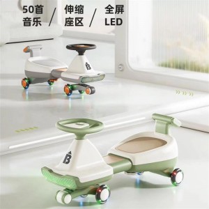 儿童扭扭车儿童3到6岁扭扭车可坐可玩带音乐可伸缩靠背摇摆车