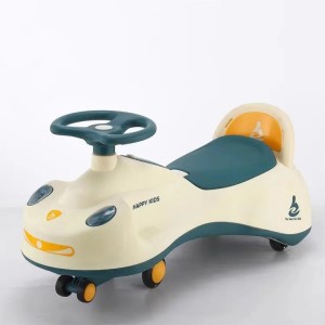 High quality rocking car for kids silent wheel sliding toy with music push handle swing car