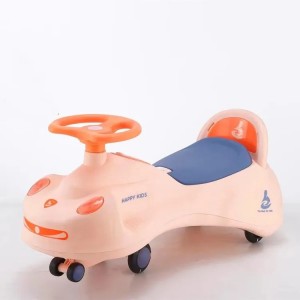 High quality rocking car for kids silent wheel sliding toy with music push handle swing car
