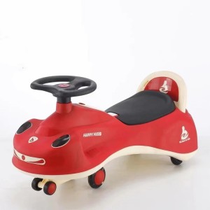 High quality rocking car for kids silent wheel sliding toy with music push handle swing car