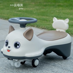 Children&#039;s scooter anti-rollover swing car for 1 to 3 year old boys and girls, silent flash wheel, cartoon creative twist car