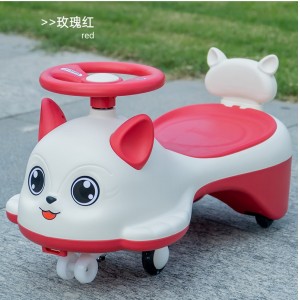 Children&#039;s scooter anti-rollover swing car for 1 to 3 year old boys and girls, silent flash wheel, cartoon creative twist car