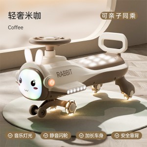 儿童扭扭车溜溜车万向轮男女宝宝防侧翻静音轮滑行摇摆妞妞车