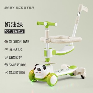 卡通滑板车儿童1-3-6岁2男童踏板宝宝可坐可骑滑女孩公主款溜溜车