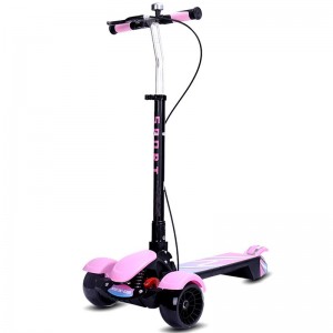 儿童滑板车折叠加大踏板带减震闪光轮3-16岁高度调节加粗