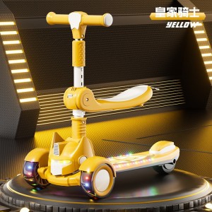 大童滑板车遛遛车2-12岁男女宝宝可座可单脚滑行的带灯光音乐滑板