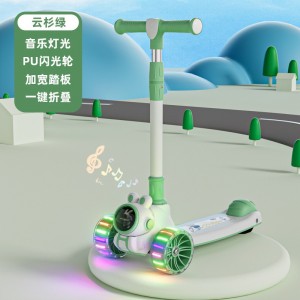 Children&#039;s scooter with seat, 3-in-1, 2-6 year old, can ride, skate, musical, scooter, scooter, yo-yo