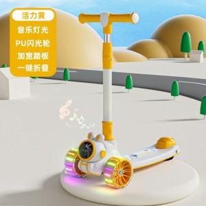 Children&#039;s scooter with seat, 3-in-1, 2-6 year old, can ride, skate, musical, scooter, scooter, yo-yo