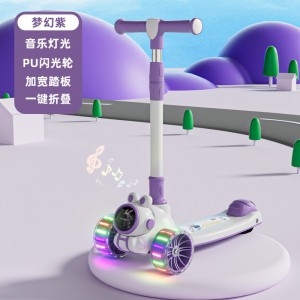 Children&#039;s scooter with seat, 3-in-1, 2-6 year old, can ride, skate, musical, scooter, scooter, yo-yo