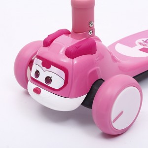 滑板车乐迪小爱动漫卡通可折叠飞机头儿童滑板车卡通滑板车